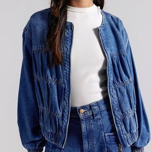 Free People Classic Blue Jean Jacket